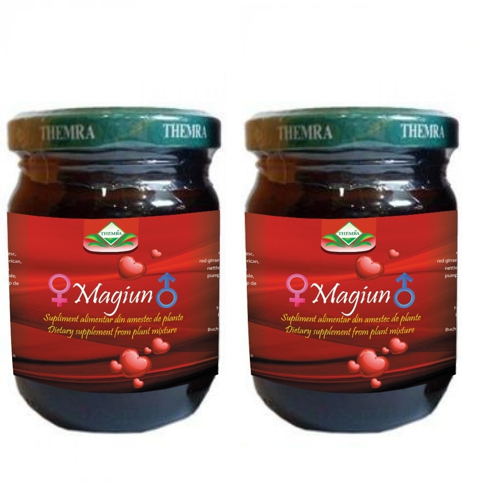 Set Supliment alimentar cu efect afrodisiac, Themra Magiun, aroma scortisoara, pasta, 2x 240 g