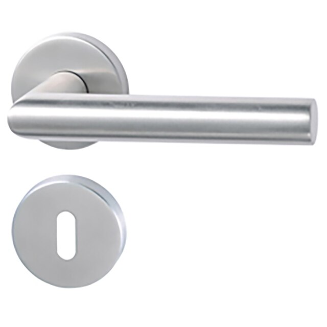 Maner usa interior Stroxx cu rozeta pentru cheie si maner la 90 de grade, material inox mat