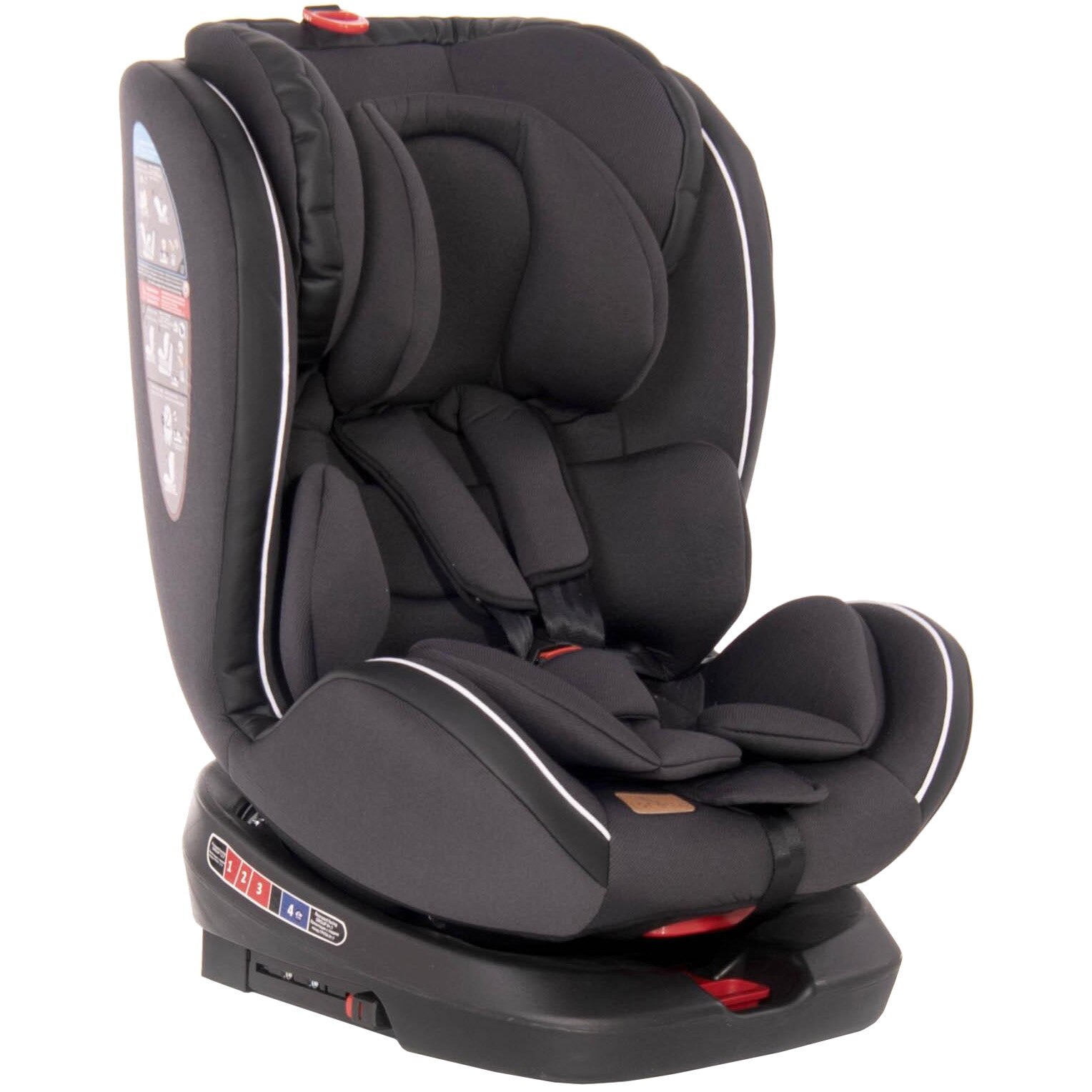 Scaun auto ISOFIX Lorelli Nebula Black, 0-36 Kg, rotativ 360 grade, Negru