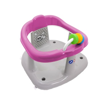 Scaun de baie pentru bebe Lorelli Panda Pink, antiderapant, Roz Scaun de baie pentru bebe Lorelli Panda Pink, antiderapant, Roz