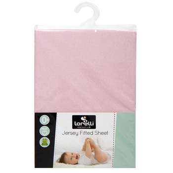 Cearsaf pat Lorelli jersey, 60 x 120 cm, Roz Cearsaf pat Lorelli jersey, 60 x 120 cm, Roz