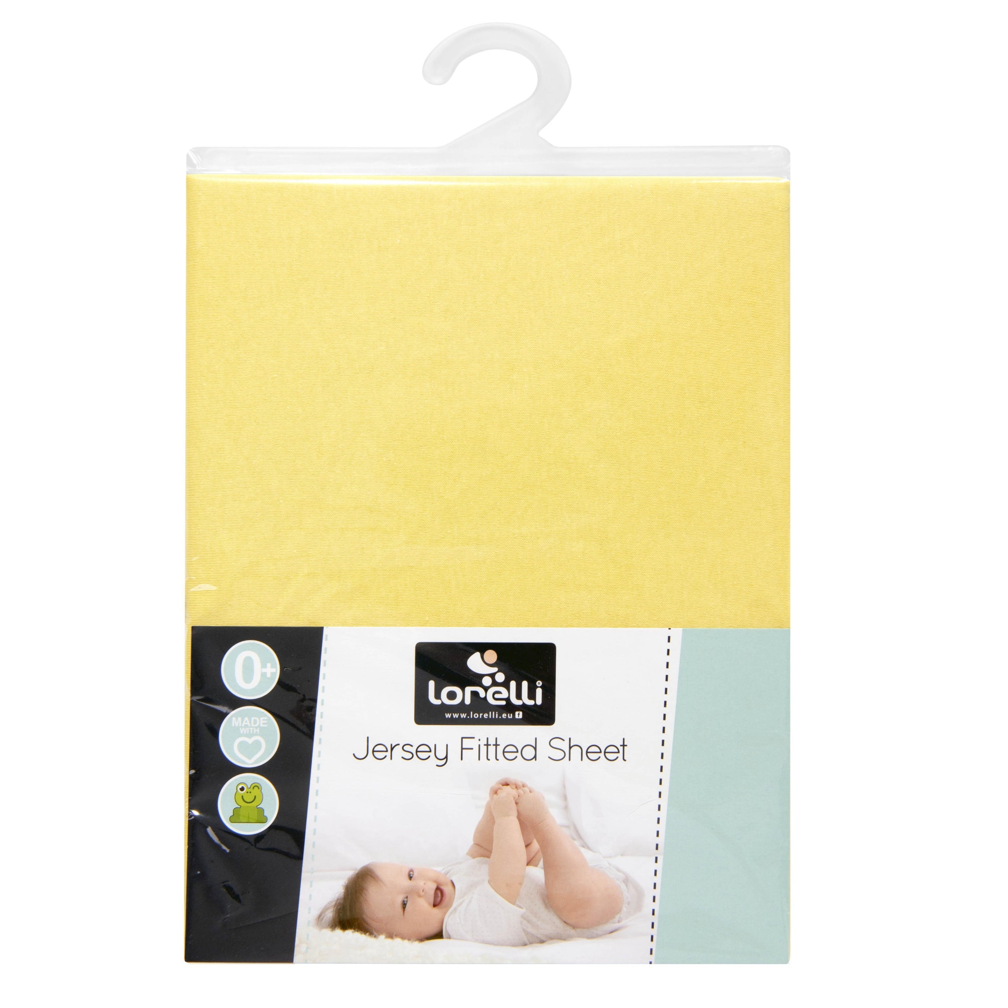 Cearsaf pat Lorelli jersey, 60 x 120 cm, Galben