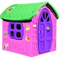 cort de joaca pentru copii casuta roz