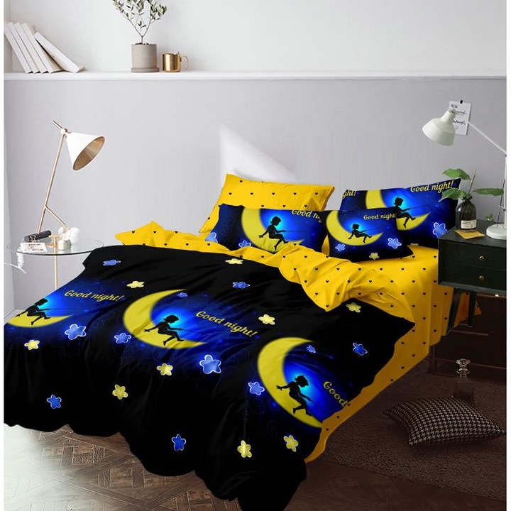 Kétszemélyes ágynemű garnitúra, Ralex Pucioasa 50% pamut +50% poliészter, Elvo 2104