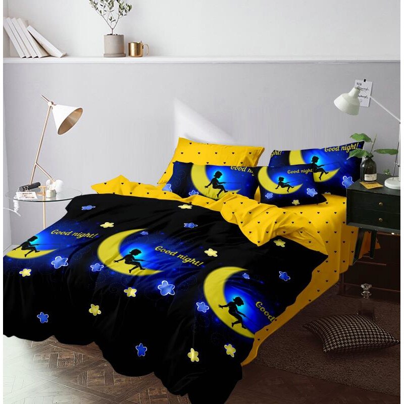 Lenjerie de pat dublu, 4 piese, Ralex Pucioasa, ELVO 2104