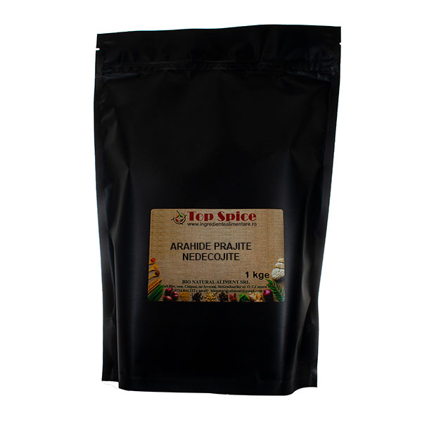 Arahide prajite nedecojite (rosii), Top Spice, punga ziplock 1 kg