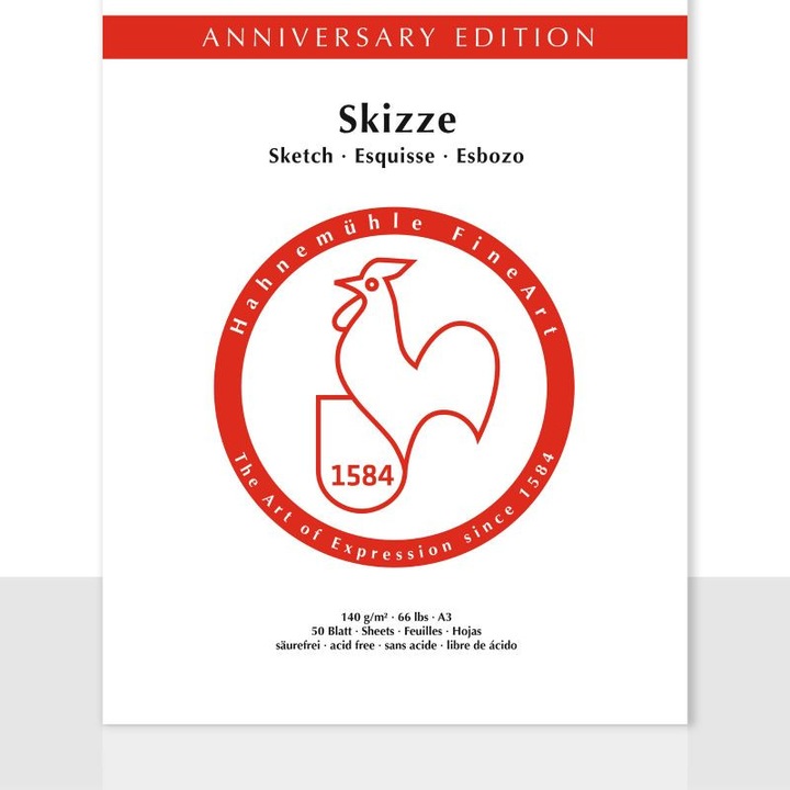 Bloc schite 140g, Hahnemuhle Anniversary Edition, Jumbo 50 coli - A4