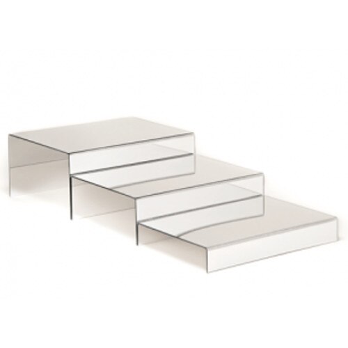 Display dreptunghilar prezentare RAKI suprafata tip oglinda 35x26x10cm 3 trepte