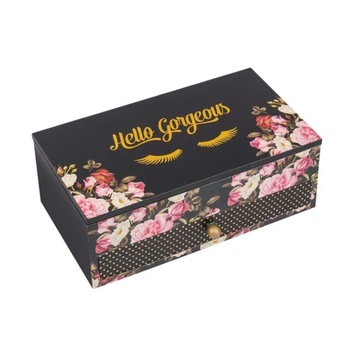 Cutie organizator bijuterii din lemn, negru, 19x13x8 cm Cutie organizator bijuterii din lemn, negru, 19x13x8 cm