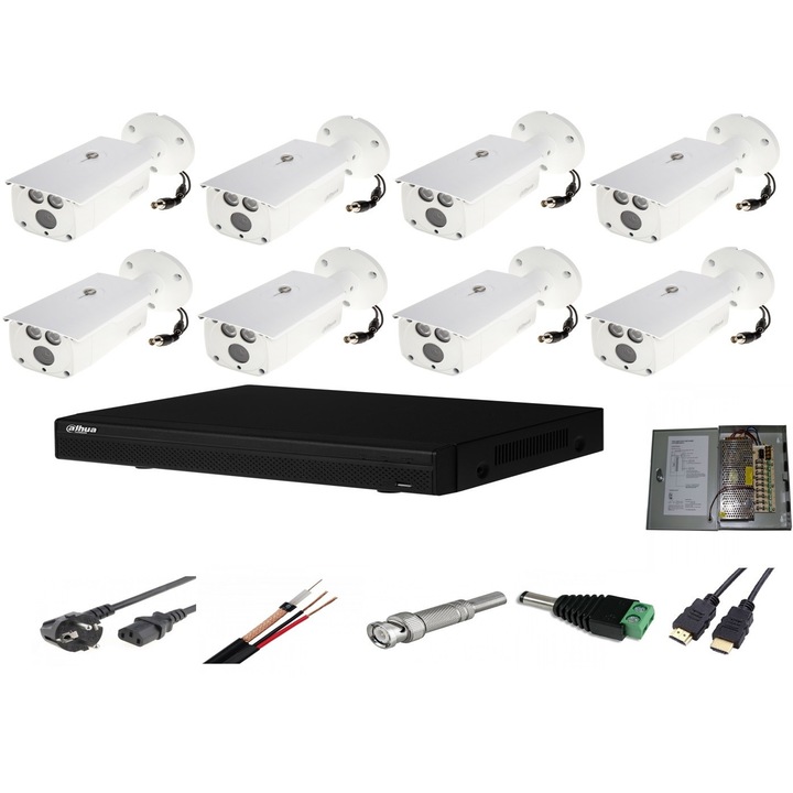 Kit Supraveghere ZOSI 8CH 5MP, 8 camere 2MP, 1080P, IP66