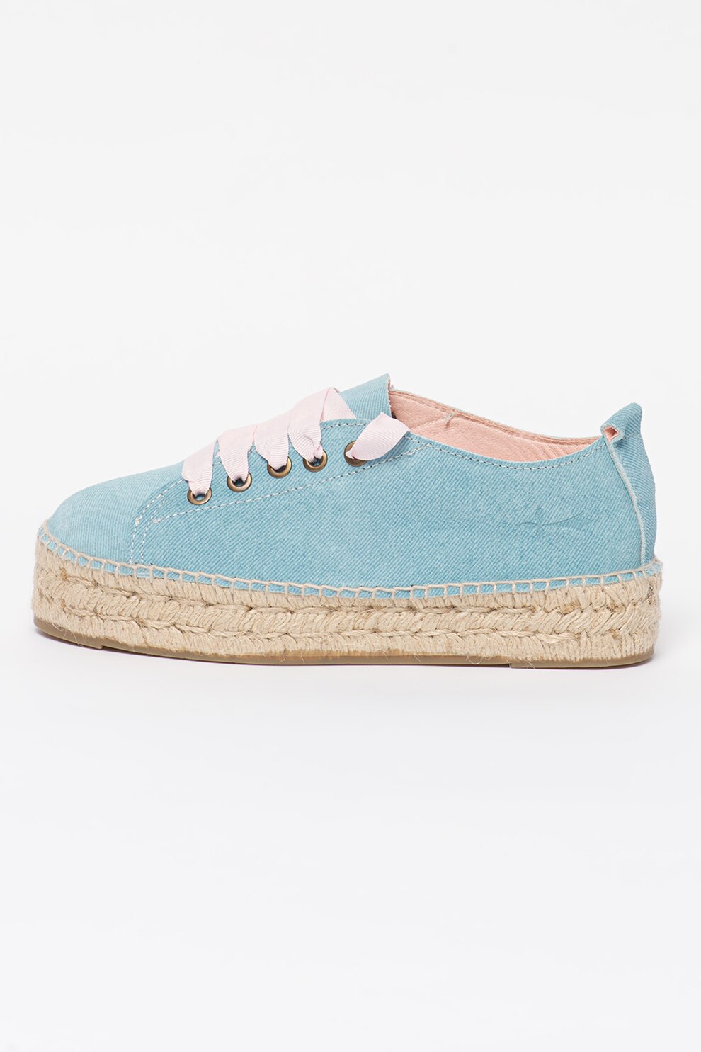 Manebi, Espadrile cu siret San Francisco, Albastru deschis