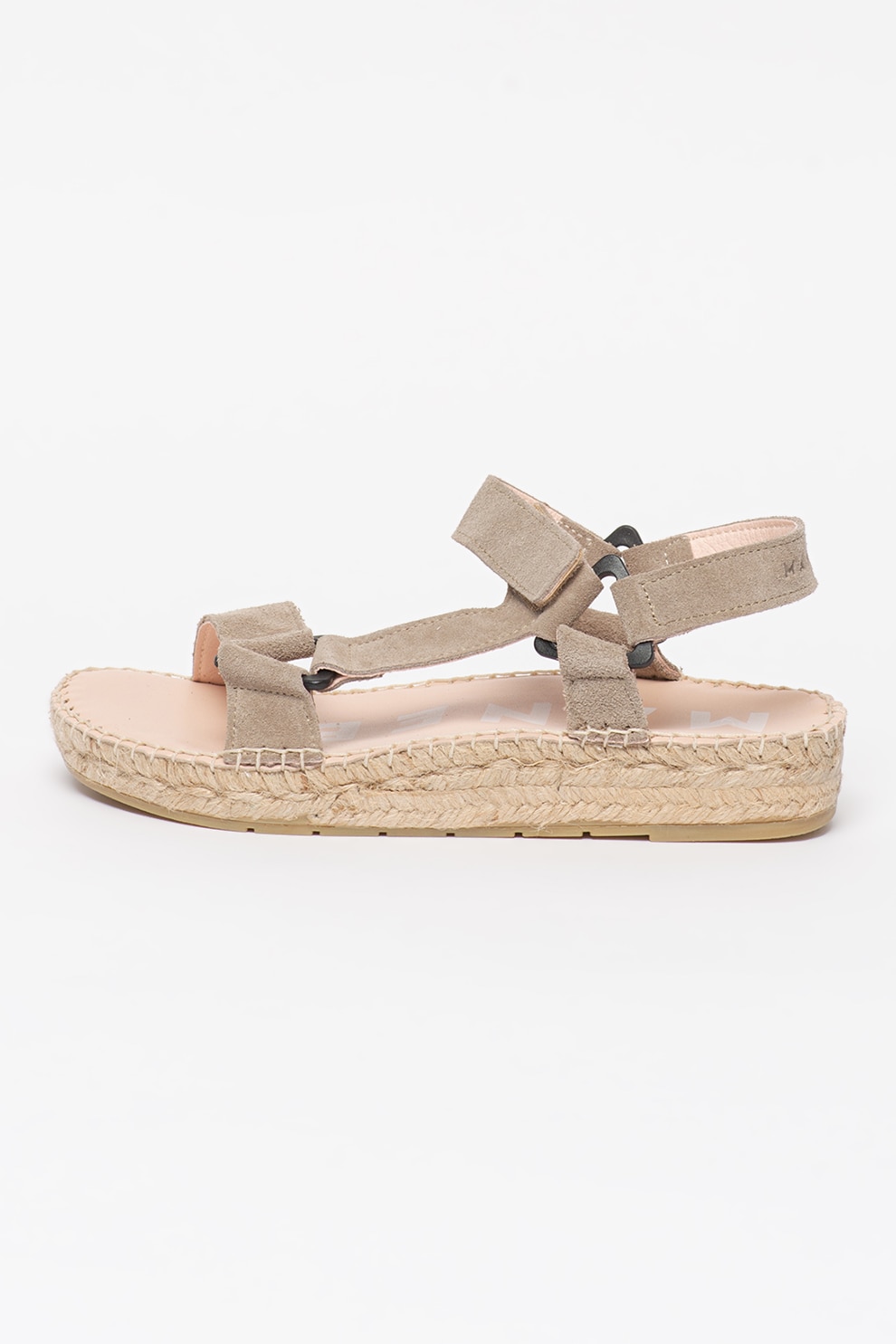 Manebi, Sandale tip espadrile de piele intoarsa