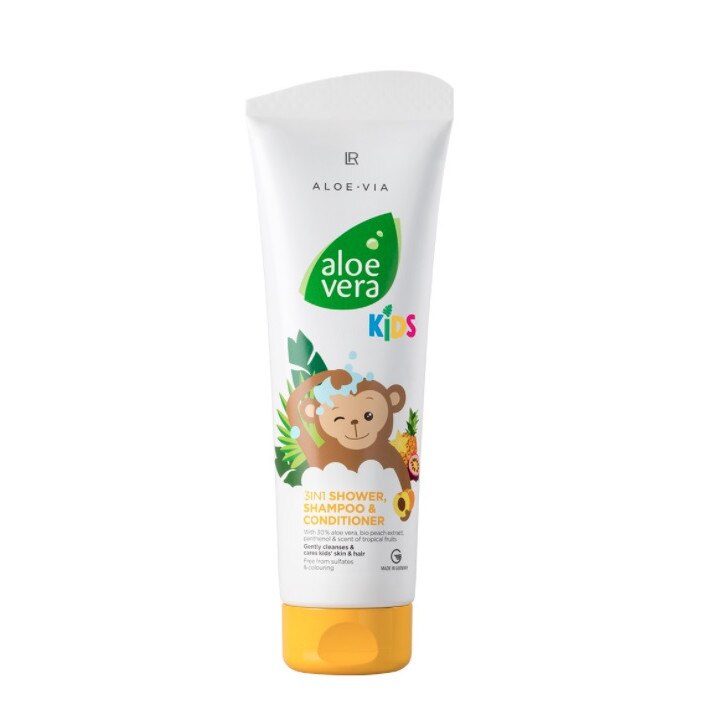 Gel de dus pentru copii, 3in1 cu aloe, LR, 250 ml