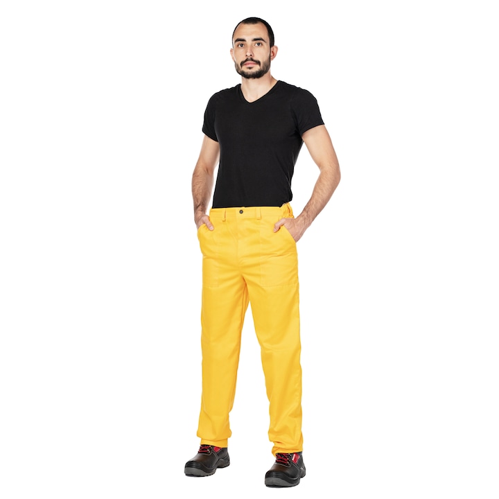 Класически работен панталон Mazalat Classic 240 гр. Произведено в България, Жълт, Размер 52