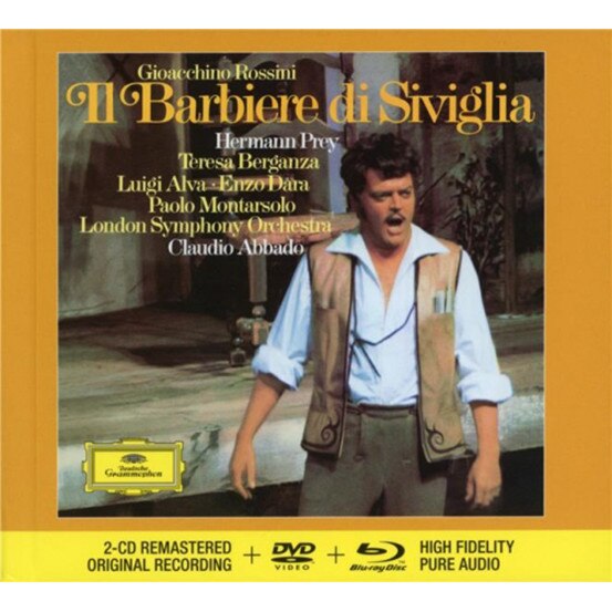 Claudio Abbado Orchestra del Teatro alla Scala di Milano Hermann PreyTeresa Berganza - Rossini: Il barbiere di Siviglia (2xCD+DVD+Blu-ray Audio) - 2CD + DVD+Blu-ray Audio