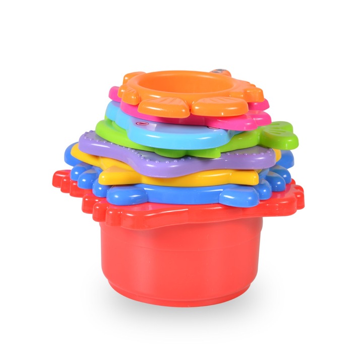 Играчка за баня Kaichi Stacking cups, 12 месеца +