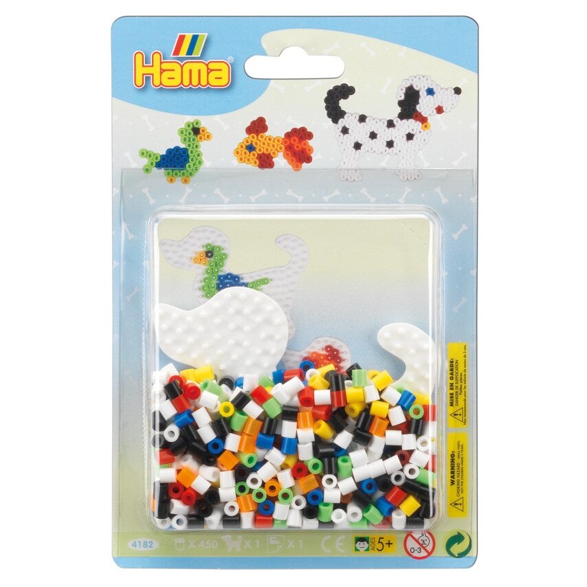 Set de margele de calcat Hama midi Catelul, 450 de margele si 1 planseta, multicolor