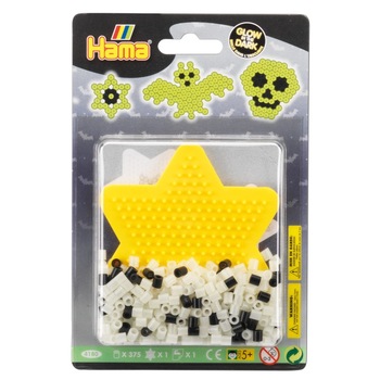 Set de margele de calcat Hama midi Steluta, 375 de margele si 1 planseta, multicolor Set de margele de calcat Hama midi Steluta, 375 de margele si 1 planseta, multicolor