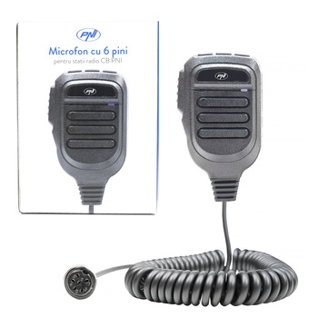 Microfon de schimb pentru statie radio CB PNI Escort HP 9500, HP 8900, HP 8000L cu 6 pini Microfon de schimb pentru statie radio CB PNI Escort HP 9500, HP 8900, HP 8000L cu 6 pini