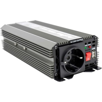 Invertor de tensiune ALCAPOWER by President 300W alimentare 24V, iesire 230V, unda sinus modificata, mufa USB 5V 500mAh, cu clesti alimentare si mufa de bricheta inclus Invertor de tensiune ALCAPOWER by President 300W alimentare 24V, iesire 230V, unda sinus modificata, mufa USB 5V 500mAh, cu clesti alimentare si mufa de bricheta inclus