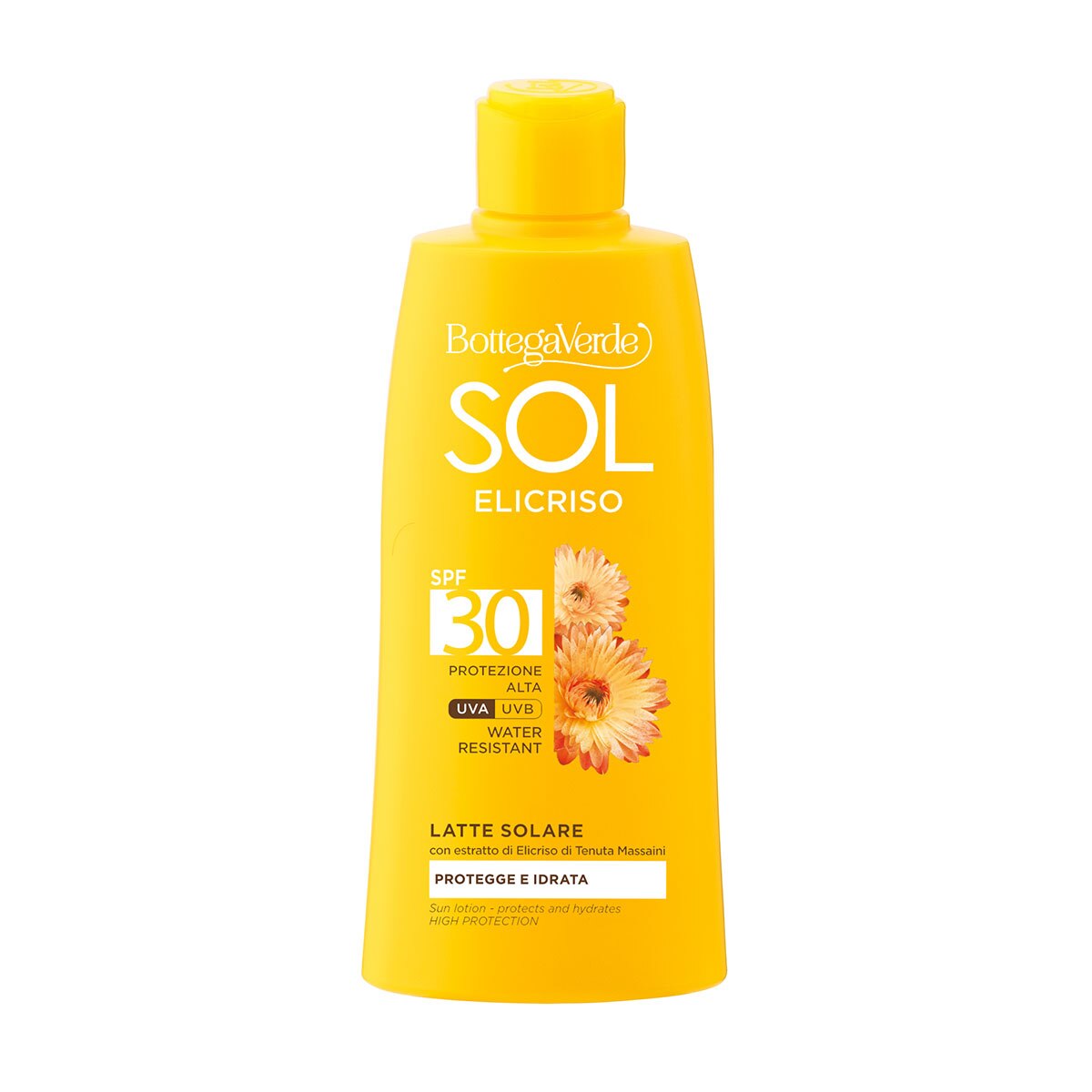 Lapte protectie solara, cu extract de helycrysum de la Palatul Massaini, SPF 30 - Sol Elicriso, 200 ML, Bottega Verde