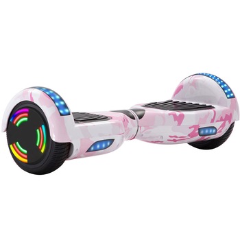 Hoverboard electric cu boxe Bluetooth, LED RGB, 500W, AC110-240V/50-60HZ, Cu sistem de auto-echilibrare, Ø6,5 inci, Multicolor Hoverboard electric cu boxe Bluetooth, LED RGB, 500W, AC110-240V/50-60HZ, Cu sistem de auto-echilibrare, Ø6,5 inci, Multicolor