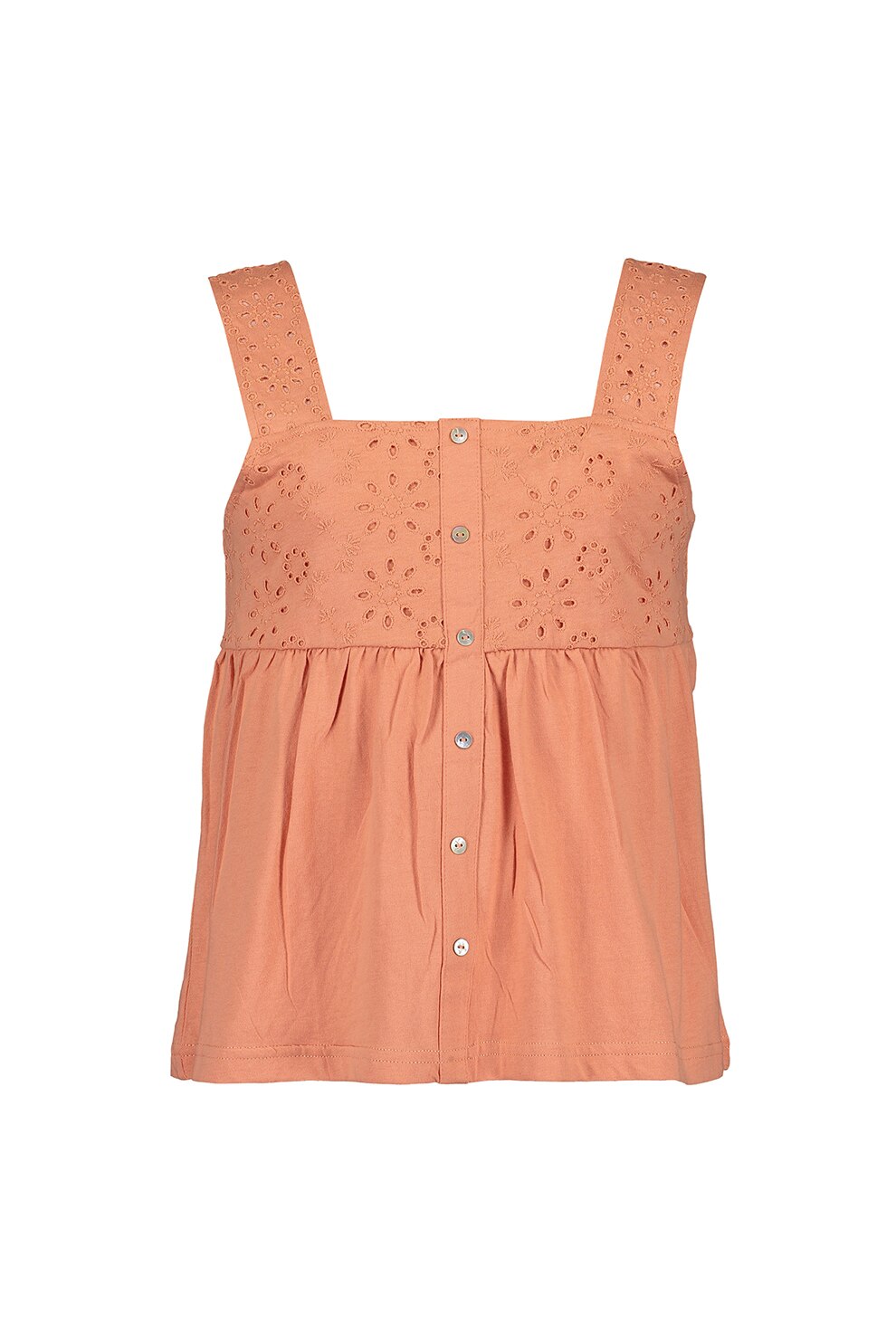 Blue Seven, Top cu broderie Sangallo, Oranj persan