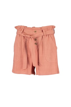 Blue Seven, Pantaloni scurti cu talie inalta, din amestec de in, Oranj Blue Seven, Pantaloni scurti cu talie inalta, din amestec de in, Oranj