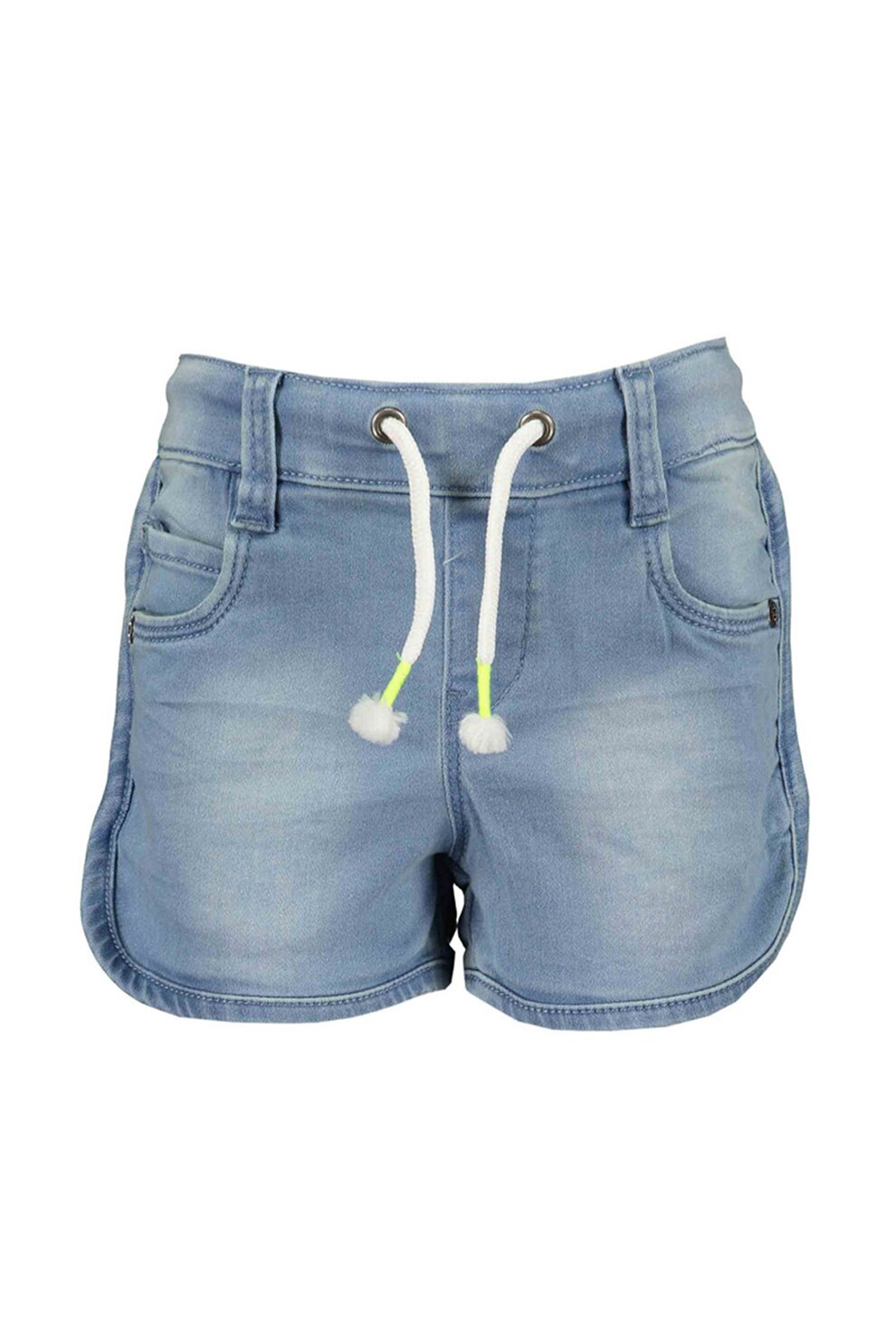 Blue Seven, Pantaloni scurti de denim cu snur, Albastru deschis