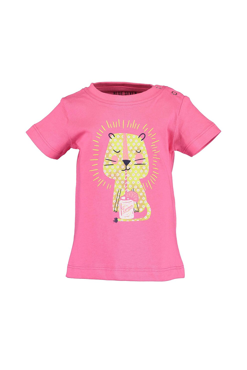 Blue Seven, Tricou cu animale, Fucsia/Galben