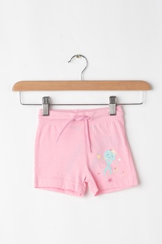 Blue Seven, Pantaloni sport scurti cu imprimeu, Roz/Verde menta Blue Seven, Pantaloni sport scurti cu imprimeu, Roz/Verde menta