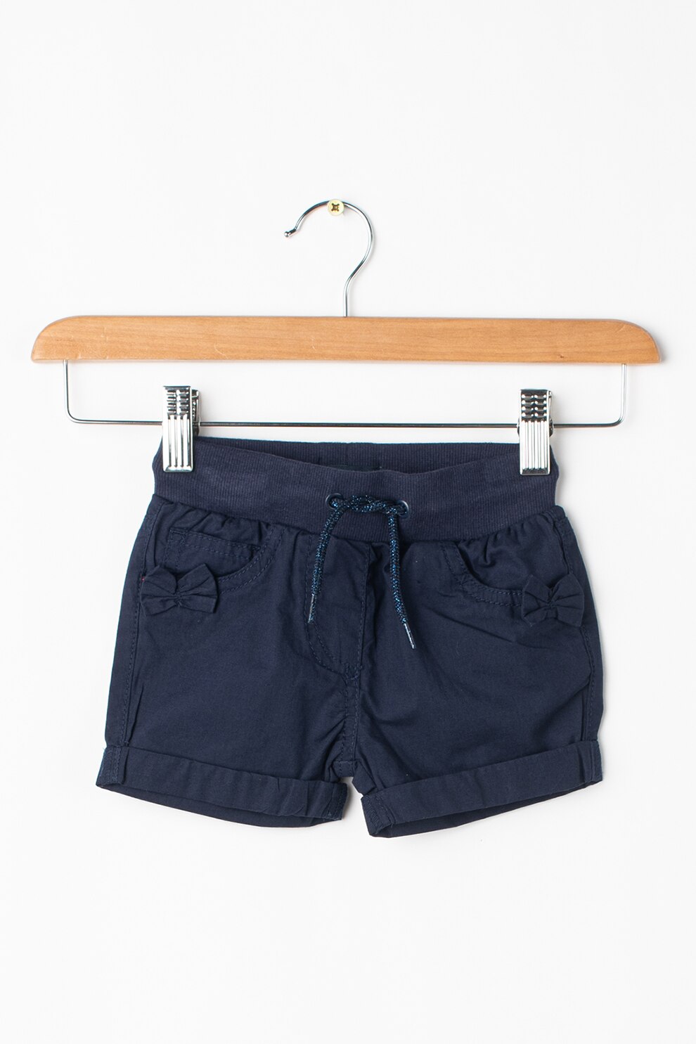 Blue Seven, Pantaloni scurti cu snur in talie, Bleumarin