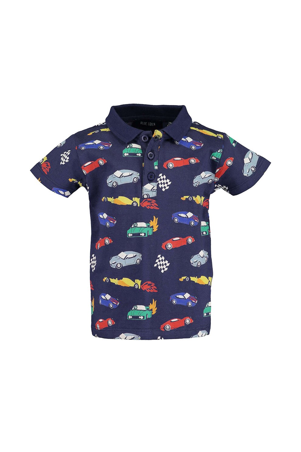 Blue Seven, Tricou polo cu imprimeu Cars, Multicolora