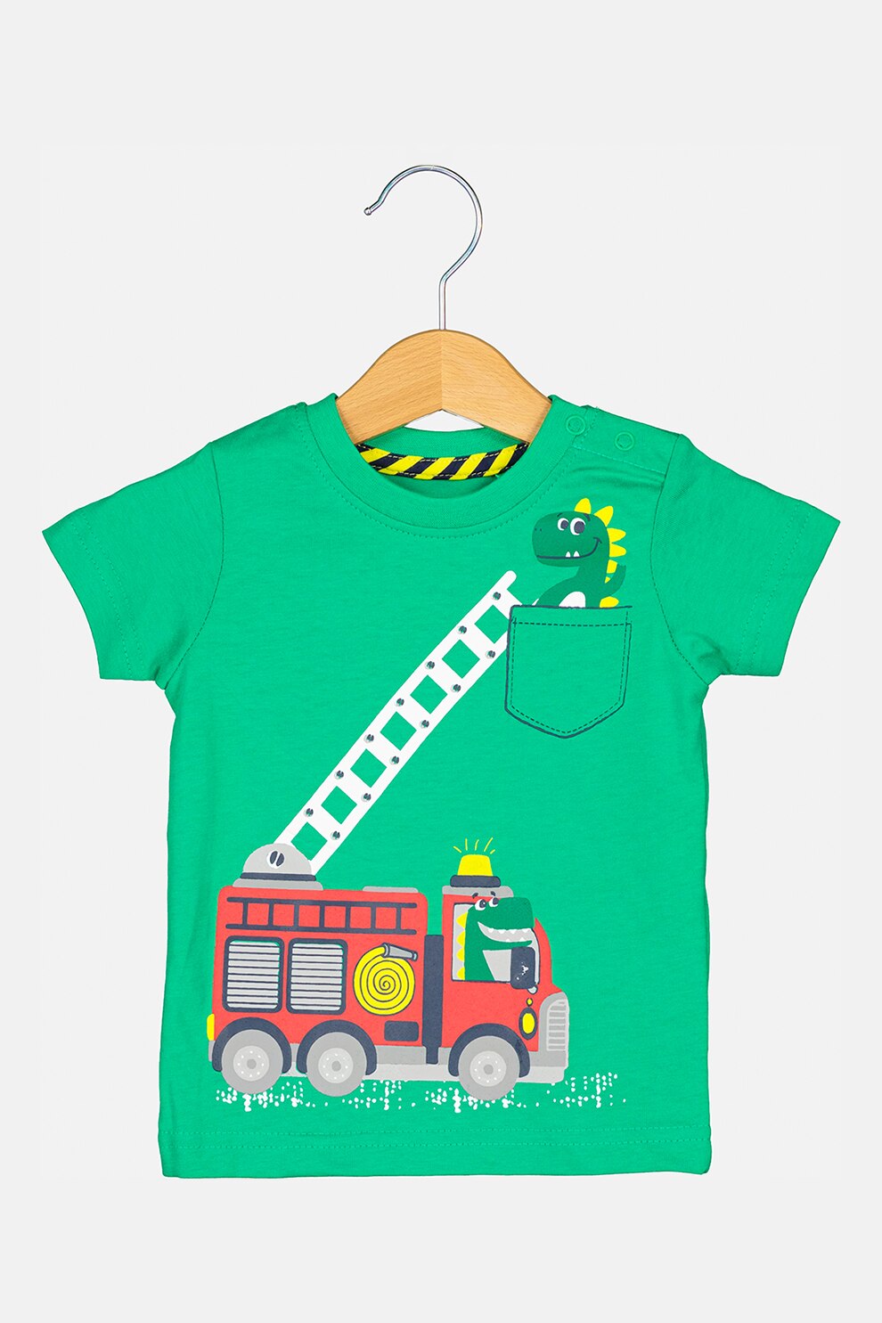 Blue Seven, Set de tricou si pantaloni scurti, 2 piese, baieti, cu imprimeu, Verde/Bleumarin/Rosu