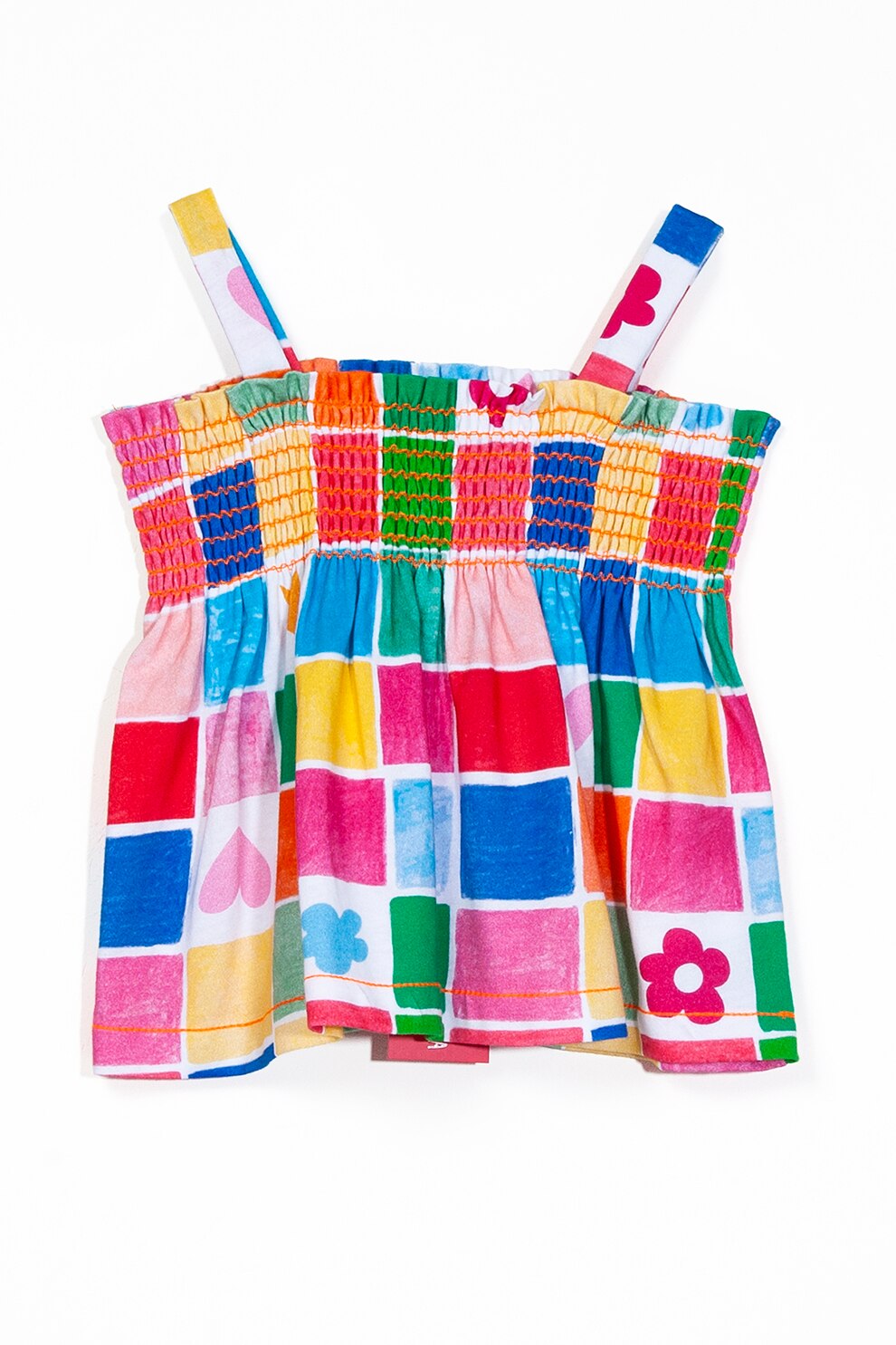 Agatha Ruiz de la Prada, Top cu imprimeuri diverse, Albastru/Oranj/Fucsia