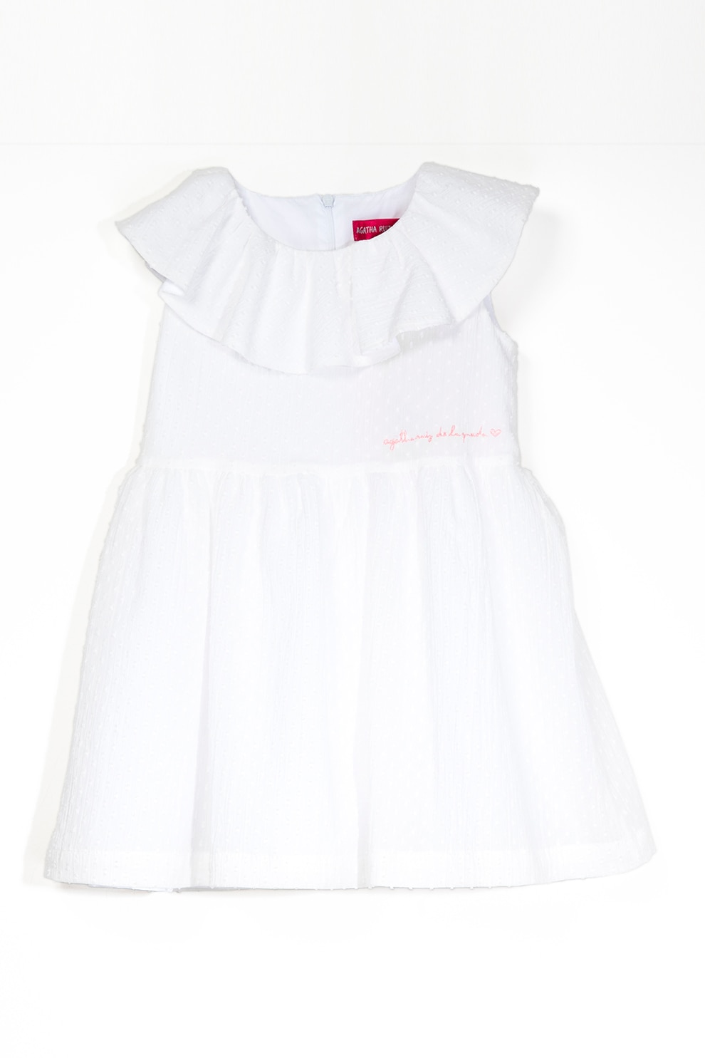 Agatha Ruiz de la Prada, Rochie evazata fara maneci, Alb optic, 164 CM