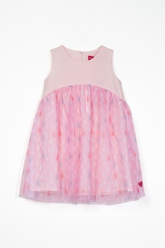 Agatha Ruiz de la Prada, Rochie babydoll cu imprimeu picaturi de ploaie, Roz pastel, 164 CM Agatha Ruiz de la Prada, Rochie babydoll cu imprimeu picaturi de ploaie, Roz pastel, 164 CM