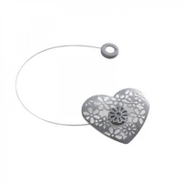 Accesoriu cu magnet, argintiu 30 x 7,5 x 6,8 cm, metal patinat