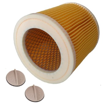 Filtru cartus compatibil cu plasa pentru aspirator Karcher WD 2 / WD 3, aspirare umeda si uscata, 122x114 mm Filtru cartus compatibil cu plasa pentru aspirator Karcher WD 2 / WD 3, aspirare umeda si uscata, 122x114 mm