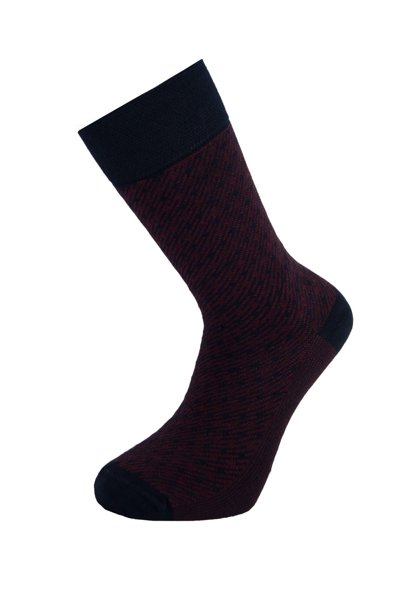 Sosete barbati din fibre de bambus, Newtone, Albastru marin/Bordo, 41-44