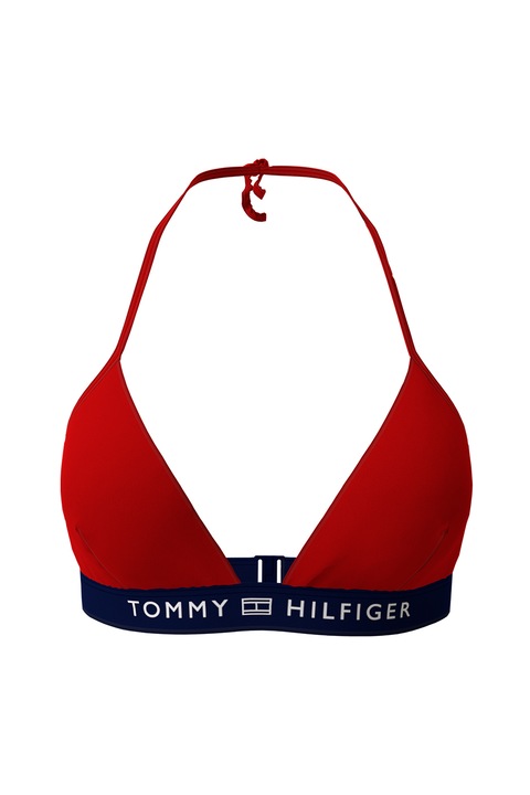 Tommy Hilfiger, Горна част на бански с триъгълни чашки, Червен, XS