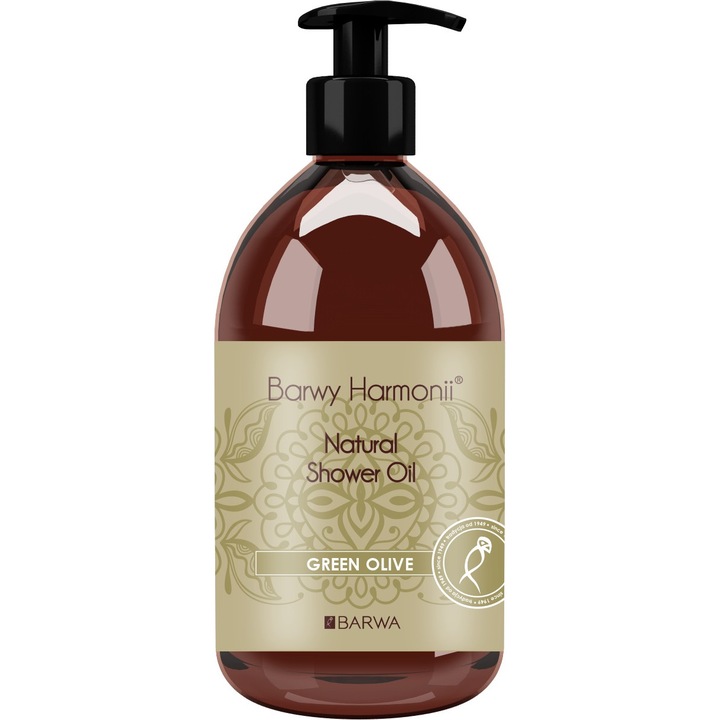 Természetes tusolóolaj zöld olajbogyóval, Harmony, Barwa Cosmetics, 440 ml