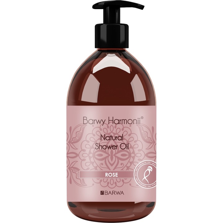 Természetes tusolóolaj rózsákkal, Harmony, Barwa Cosmetics, 440 ml