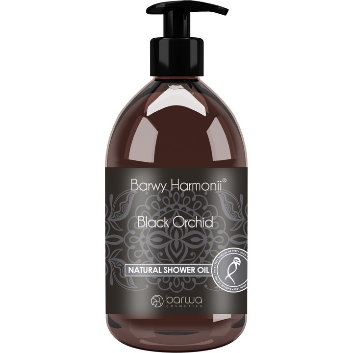 Természetes tusolóolaj fekete orchideával, Harmony, Barwa Cosmetics, 440 ml
