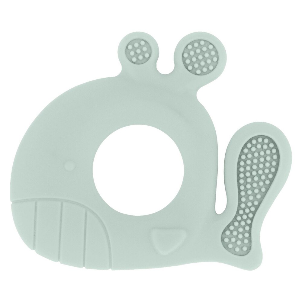 Jucarie dentitie din silicon KikkaBoo Whale Mint