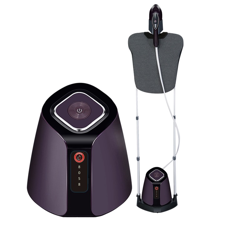 Aparat de calcat si statie de calcat cu aburi, Herzberg HG-8058, 2500W dual core, 40g/min, 4.5 bar, 1200ml, vertical/orizontal, umed/uscat