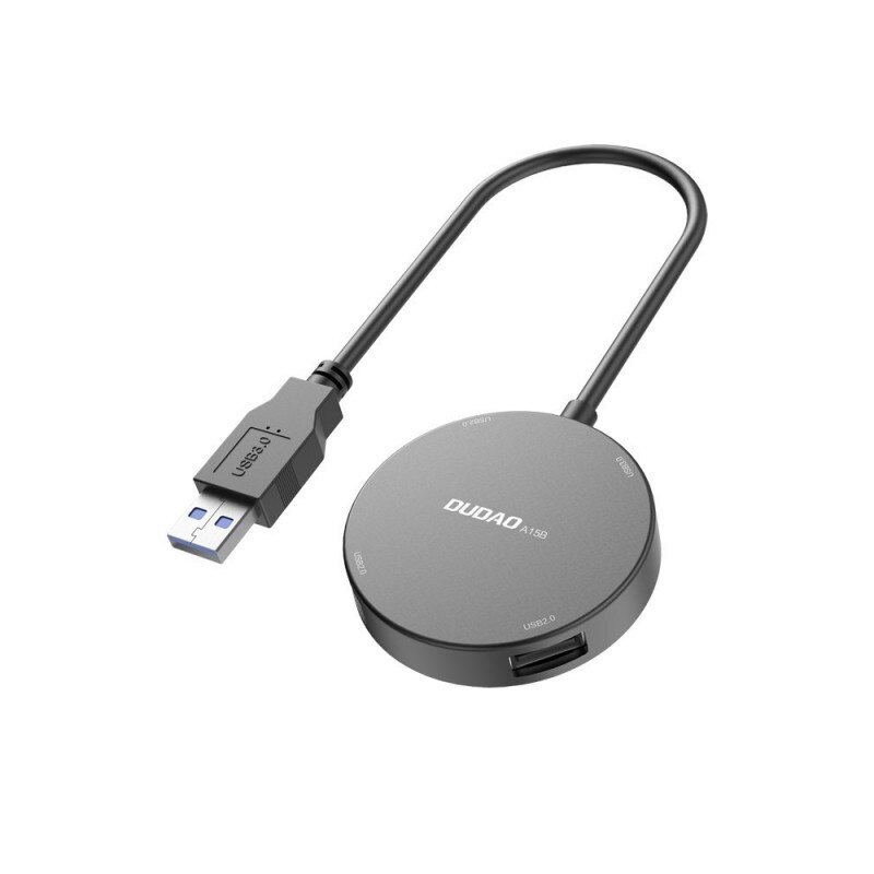 Hub Dudao 4 In 1, 1x Usb 3.2 Gen 1 / 3 X Usb 2.0 -negru - Mufa Conectare Usb