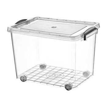 Cutie transparenta , pentru depozitare, cu roti , 35 lt , Tuffex, tfx35 Cutie transparenta , pentru depozitare, cu roti , 35 lt , Tuffex, tfx35