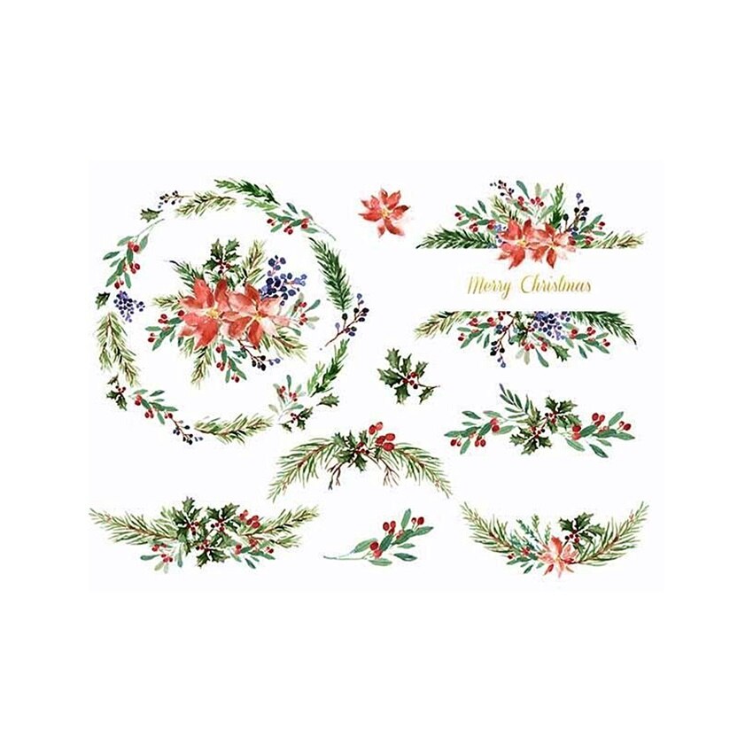 Hartie orez pentru decupaj 25-30 g/m2 A4 - motive craciun