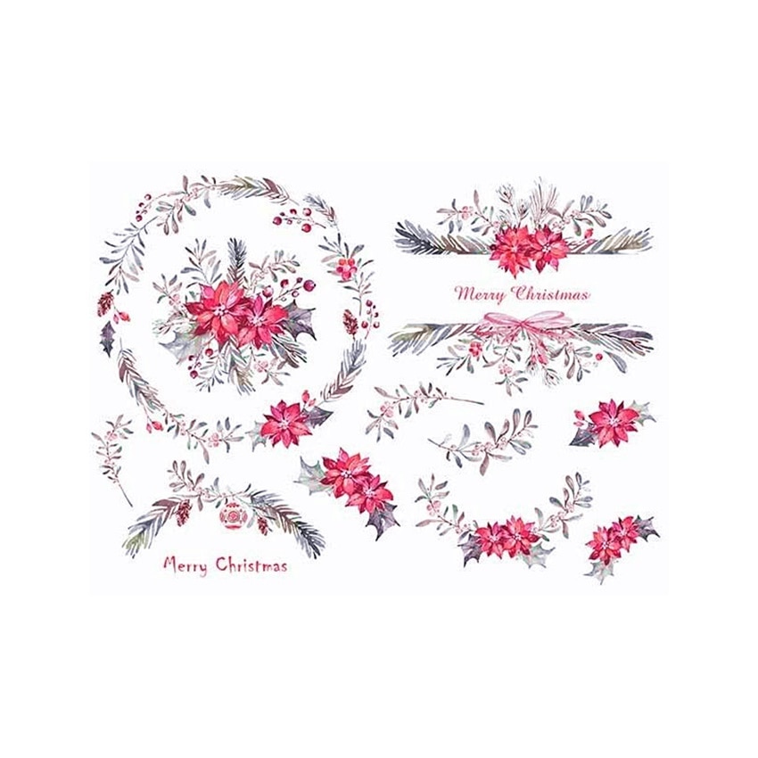 Hartie orez pentru decupaj 25-30 g/m2 A4 - motive craciun, W8092.4